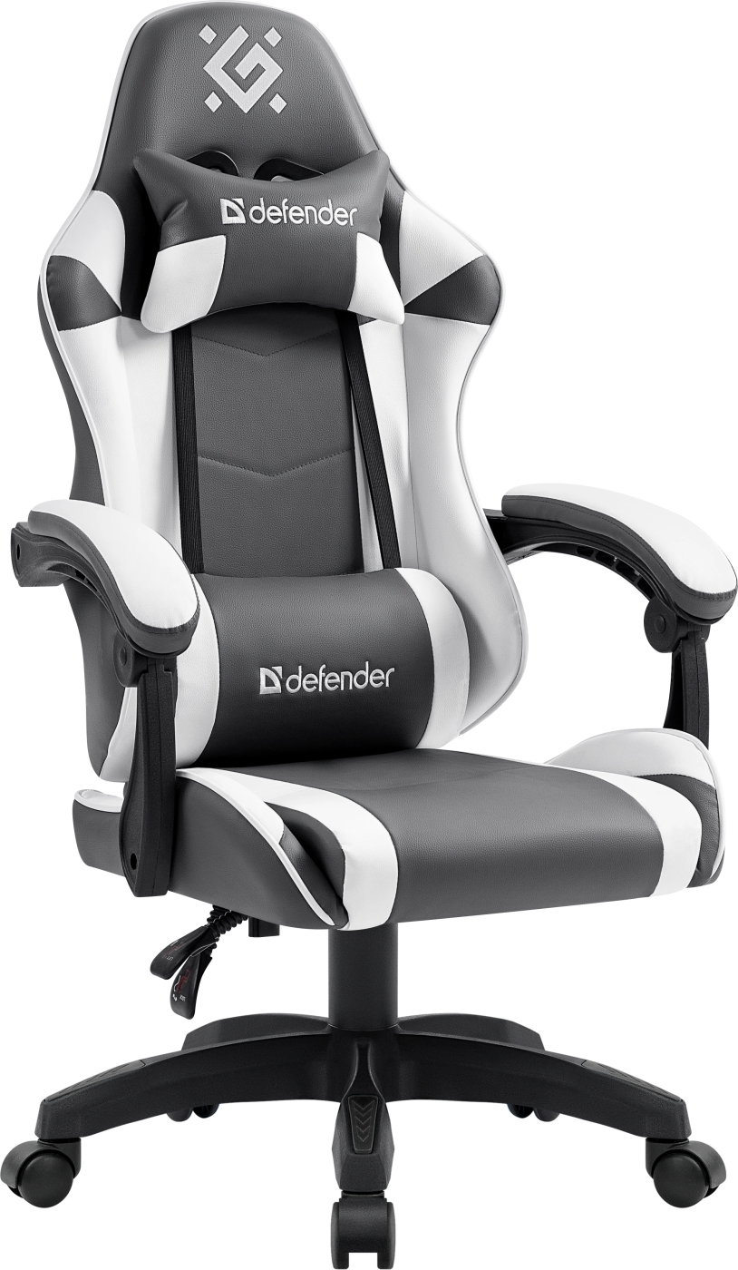 Игровое кресло Defender Fortune Grey/White  (Искусственная кожа)