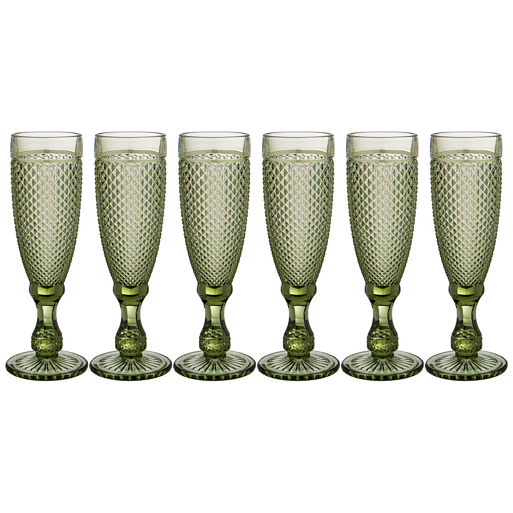 Набор бокалов для шампанского Lefard 781-153 Гранат "Muza Color" 6шт 150мл