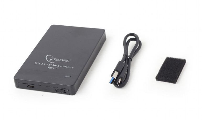 Внешний корпус Gembird 2.5" SATA - USB Type-C Black (EE2-U31S-2)