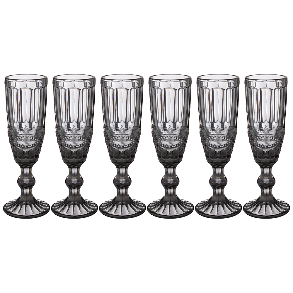 Набор бокалов для шампанского Lefard 781-103 Серпентина "Muza Color" 6шт 150мл